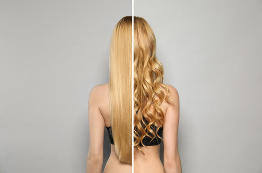 Straight hair holding a curl